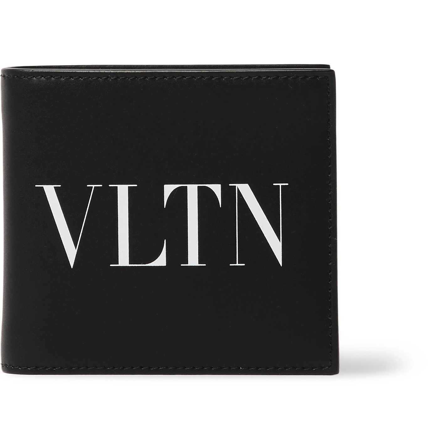 Valentino - Valentino Garavani Logo-Print Leather Billfold Wallet ...