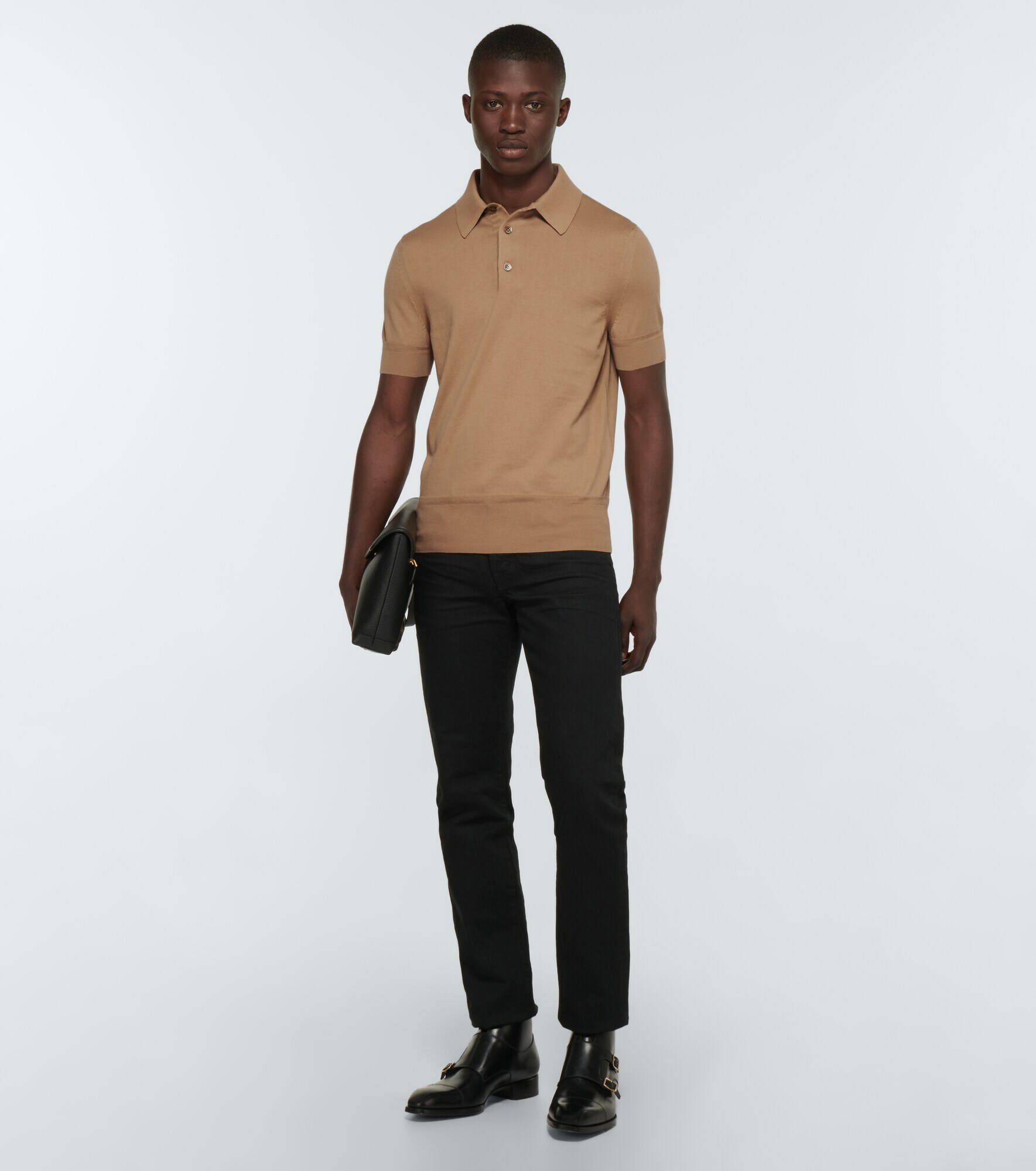 Tom Ford - Short-sleeved cotton polo shirt TOM FORD
