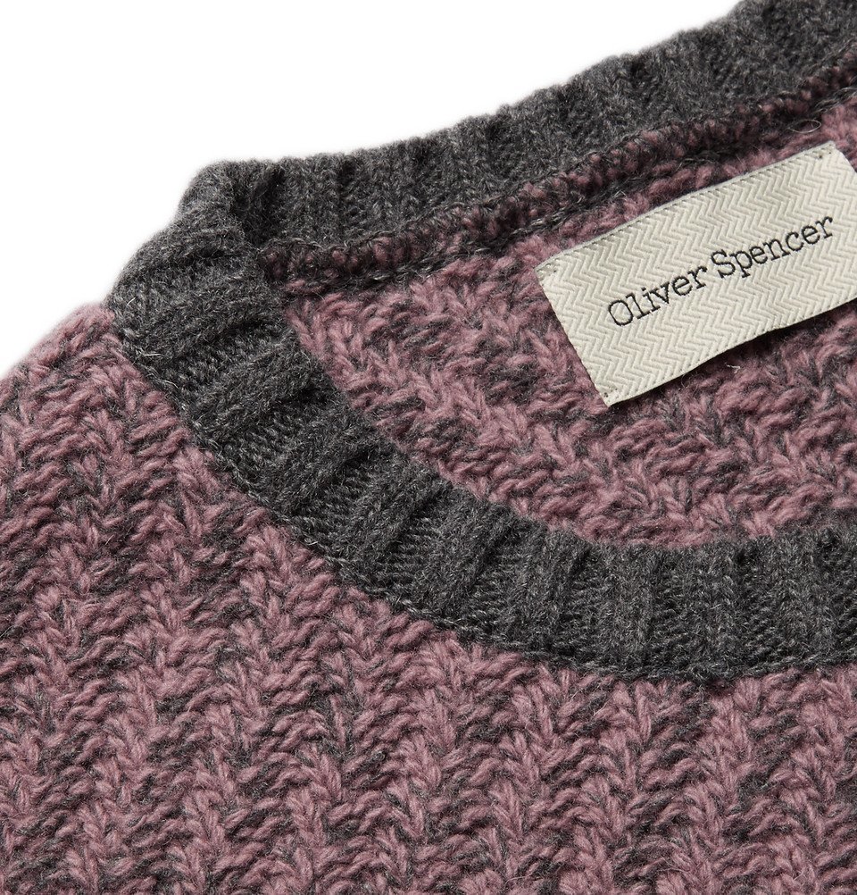 Oliver Spencer - Blenheim Mélange Wool Sweater - Men - Pink