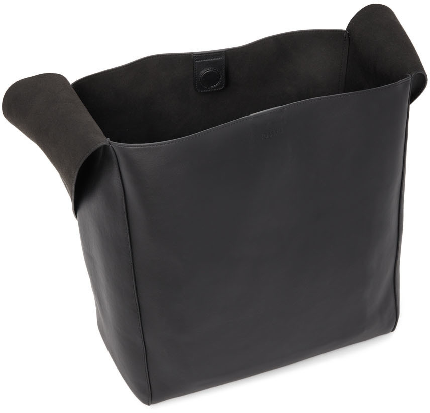 Joseph Black Leather Slouch XL Tote Joseph
