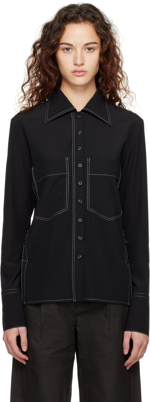 LOW CLASSIC Black Pocket Shirt Low Classic