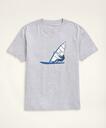 Brooks Brothers Men's Windsurfing Graphic T-Shirt | Grey