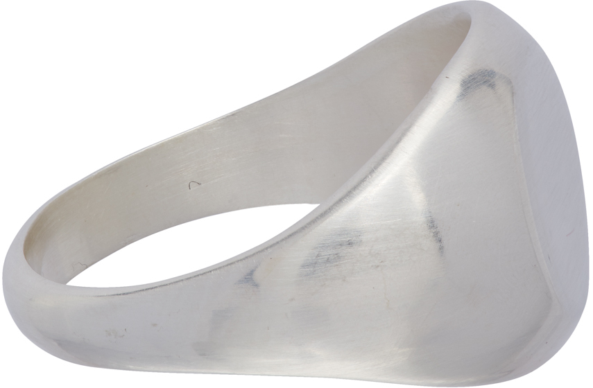 Jil Sander Silver Classic Chevalier Ring Jil Sander