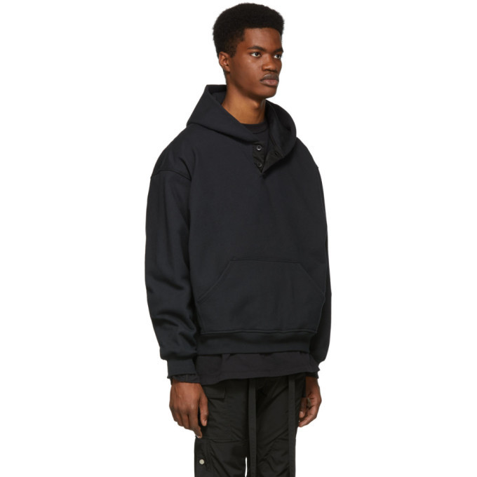 God Black Everyday Henley Hoodie Fear 