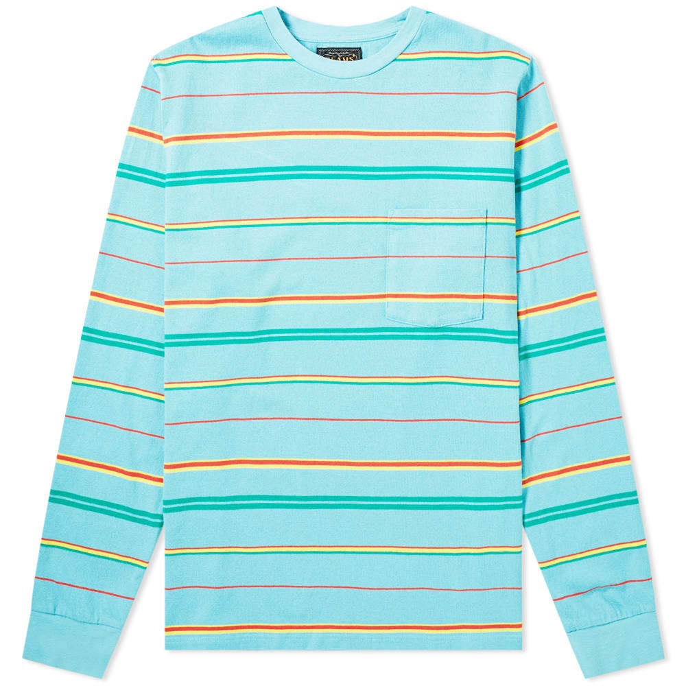 Long Sleeve Stripe Pocket Tee Beams F