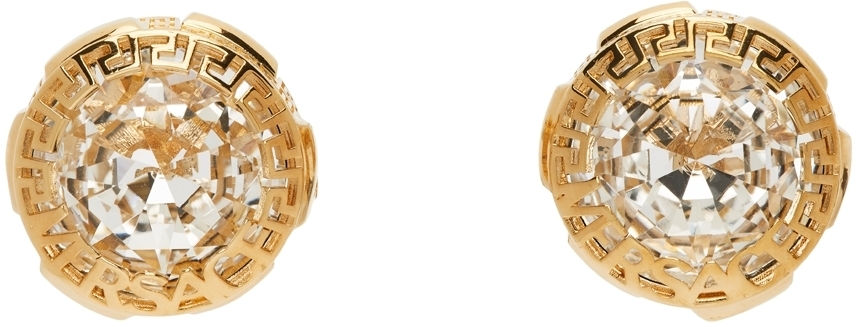 Versace Gold Padlock Drop Earrings Versace