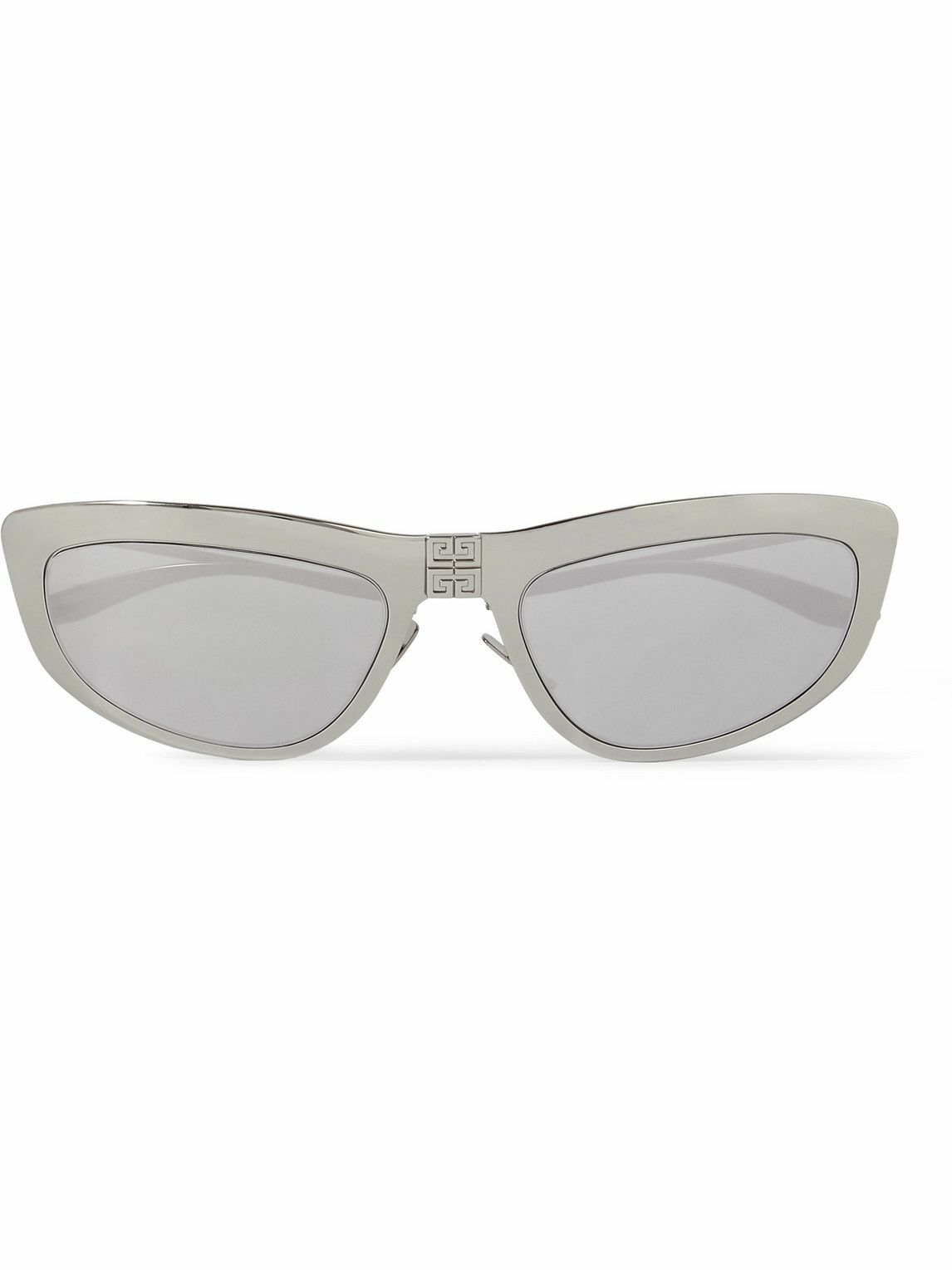 Givenchy Mirrored D Frame Silver Tone Sunglasses Givenchy 