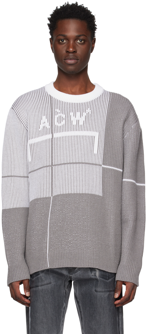 Photo: A-COLD-WALL* Gray Grid Sweater
