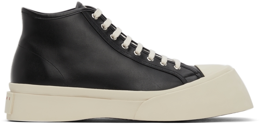 Marni Black Leather Pablo High-Top Sneakers Marni