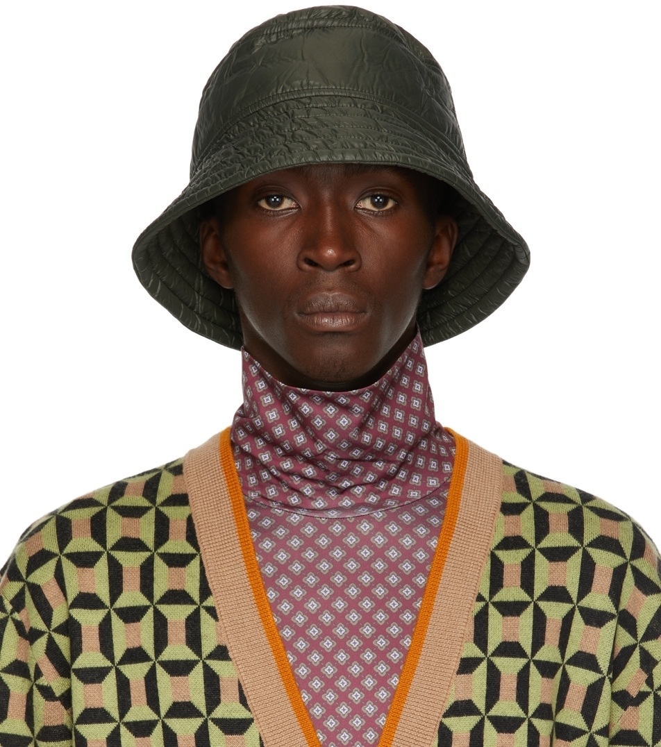 Dries Van Noten Khaki Padded Bucket Hat Dries Van Noten