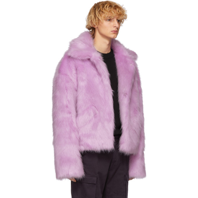 plum faux leather jacket