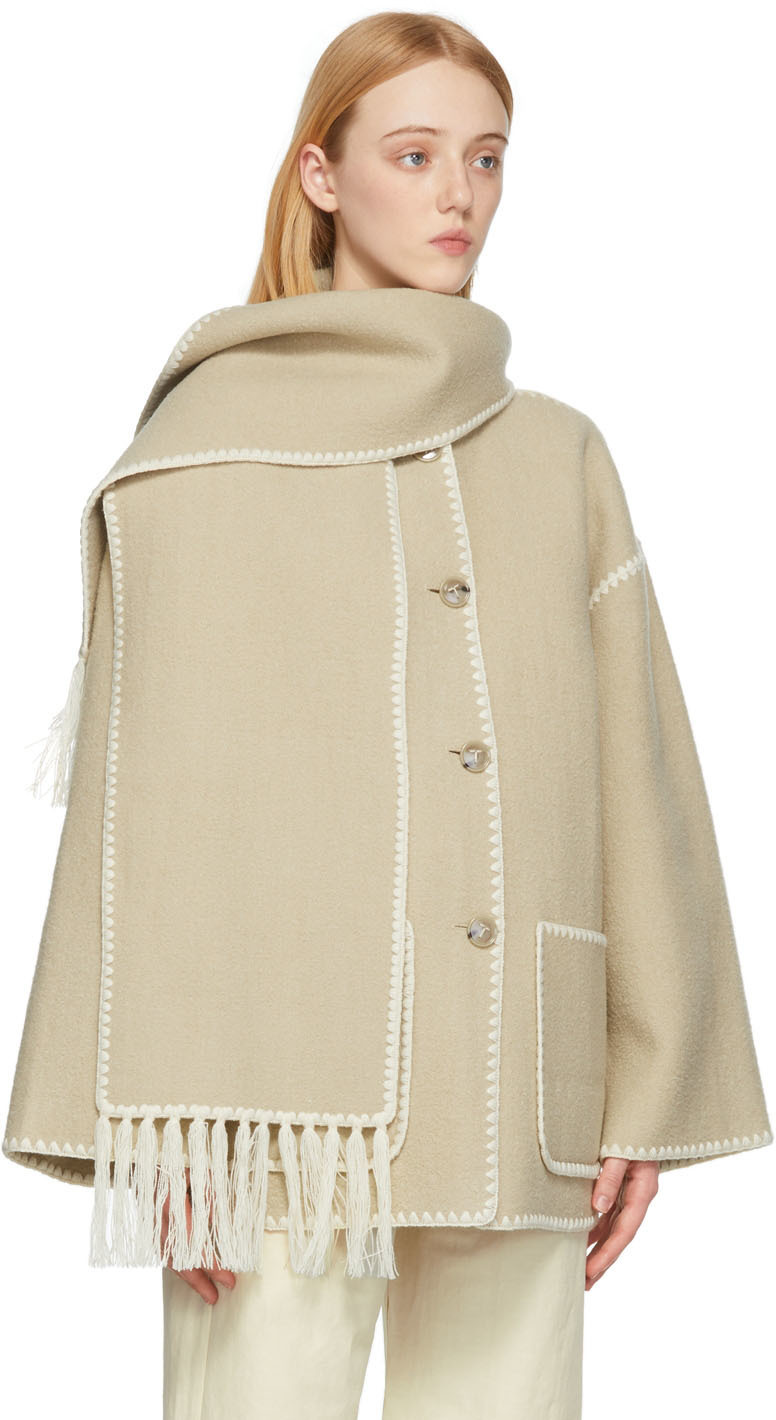 totemeトーテムscarf jacketスカーフジャケット36 - アウター