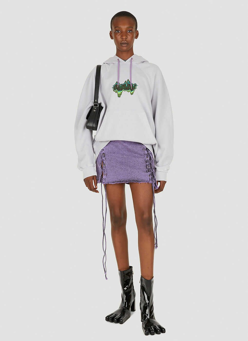 Logo Print Hooded Sweatshirt in Lilac AVAVAV