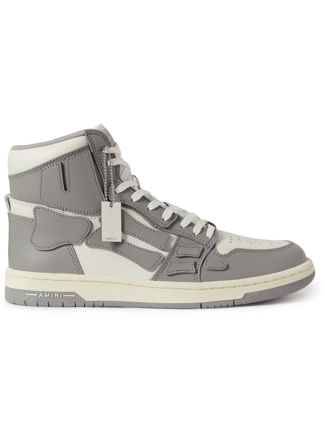 AMIRI - Skel-Top Colour-Block Leather High-Top Sneakers - Gray Amiri