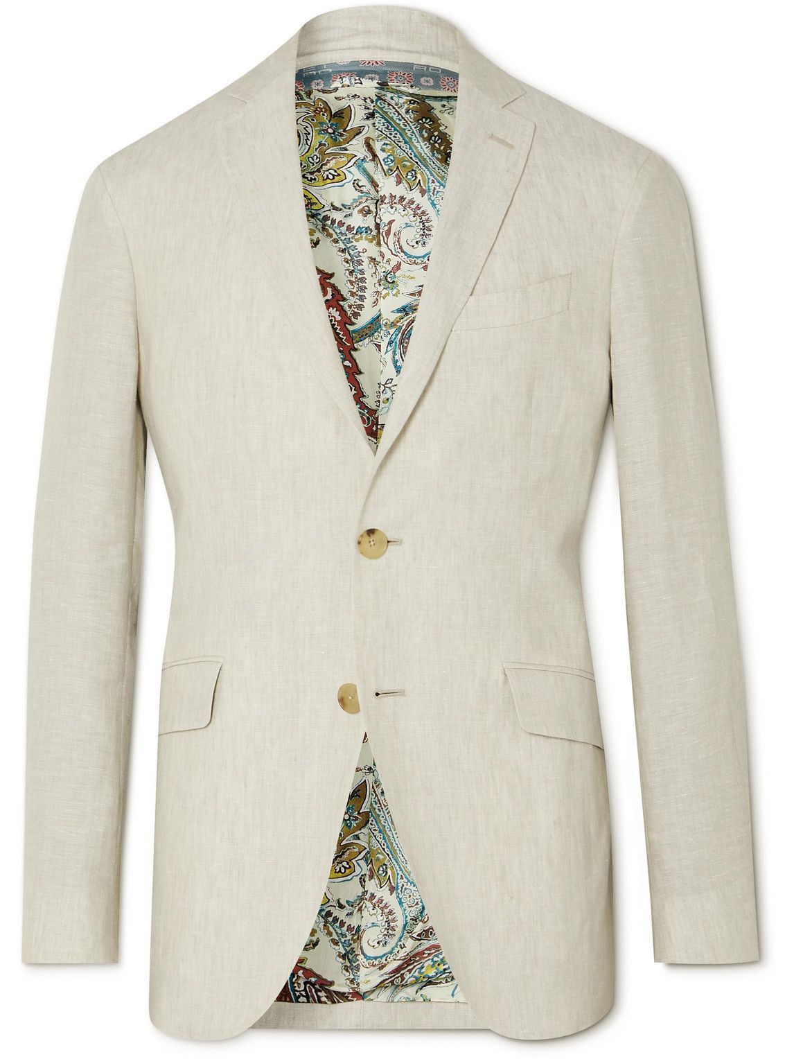 Etro SlimFit Linen Blazer Neutrals Etro