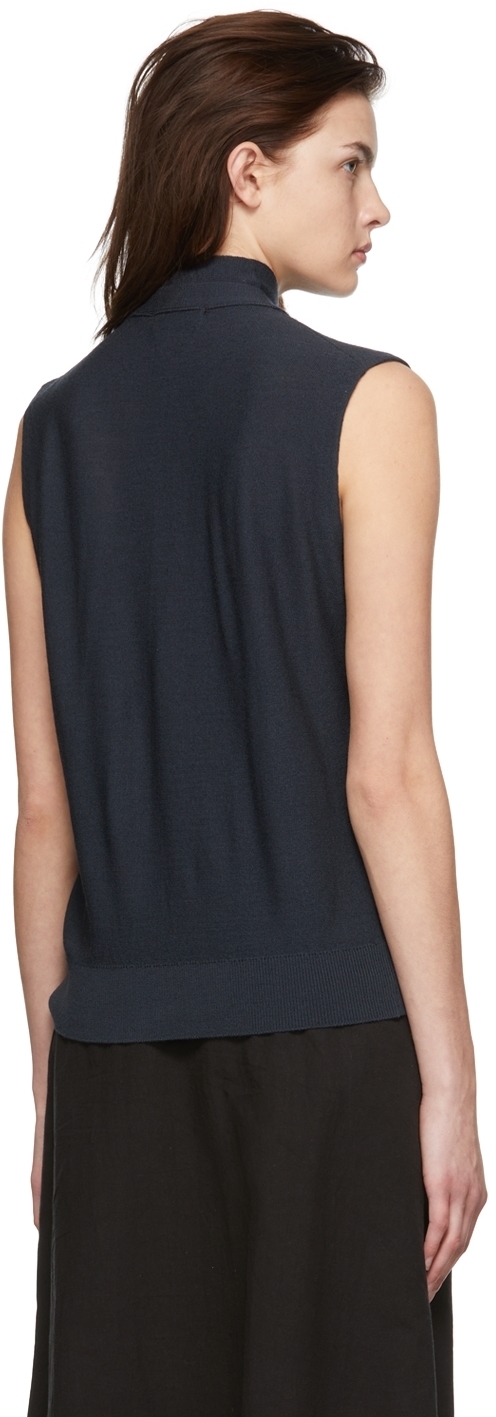 Lemaire Navy Merino Wool Vest Lemaire