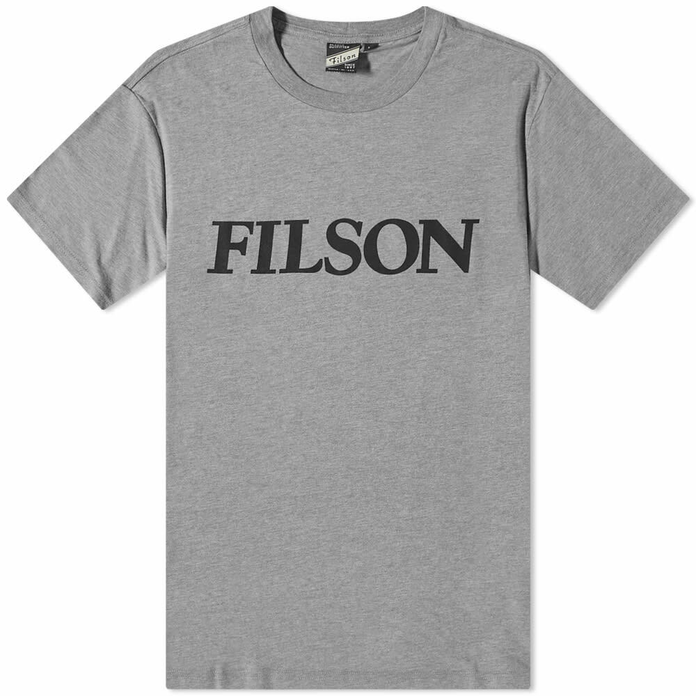 Filson Men's Logo Buckshot TShirt in Grey Filson