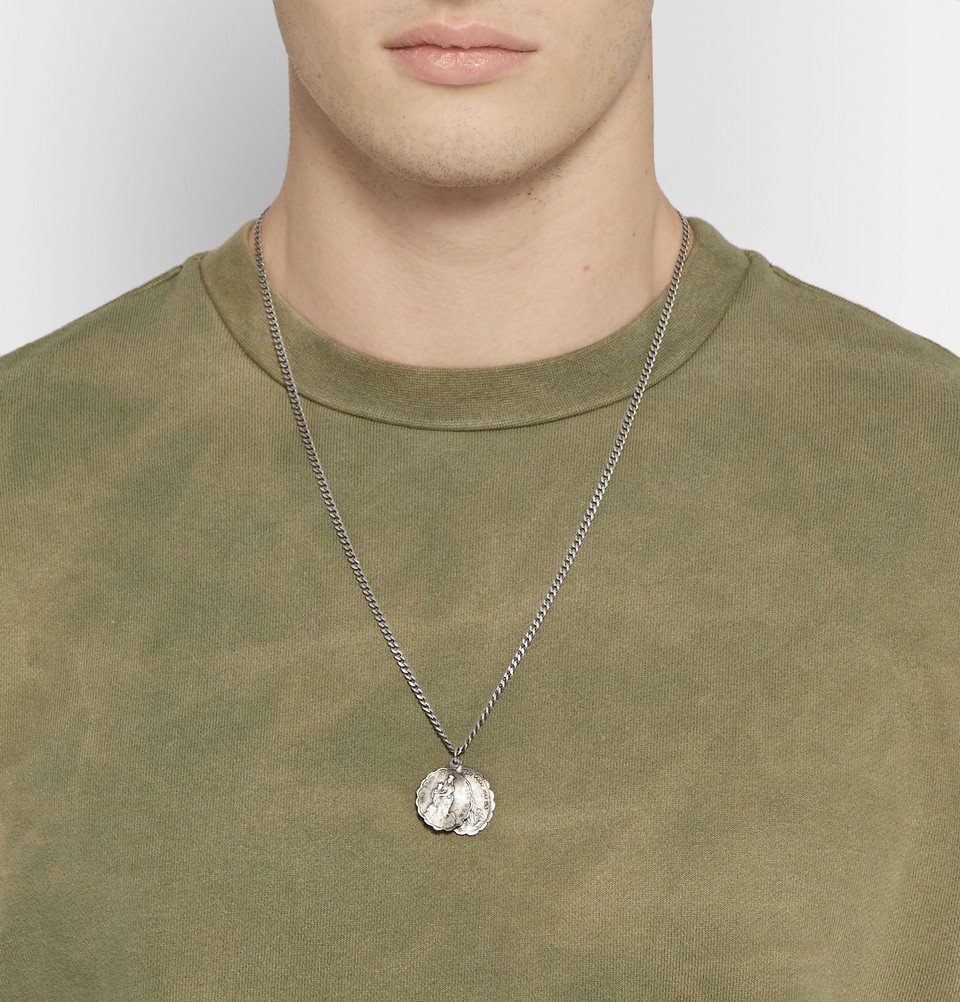 Saints Matte Sterling Silver Necklace 