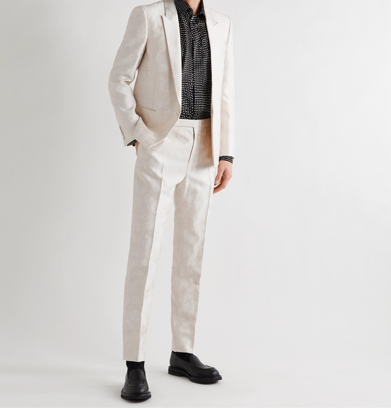 saint laurent white suit