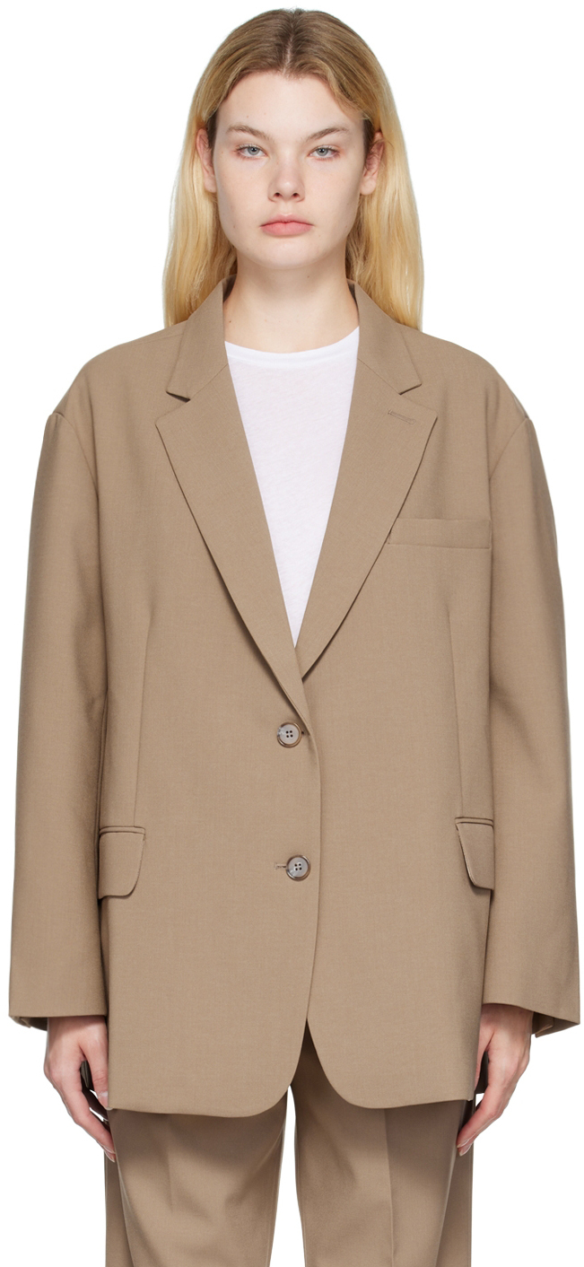 The Frankie Shop Beige Bea Blazer The Frankie Shop