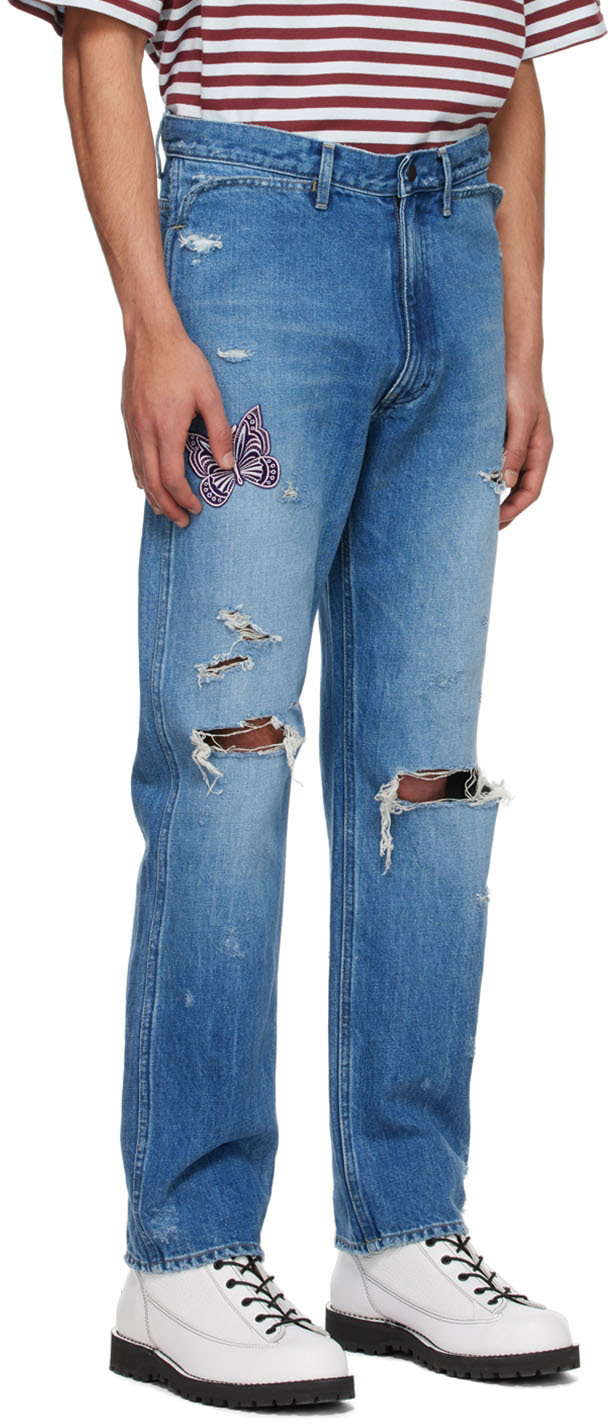 Needles Blue Straight-Leg Jeans Needles