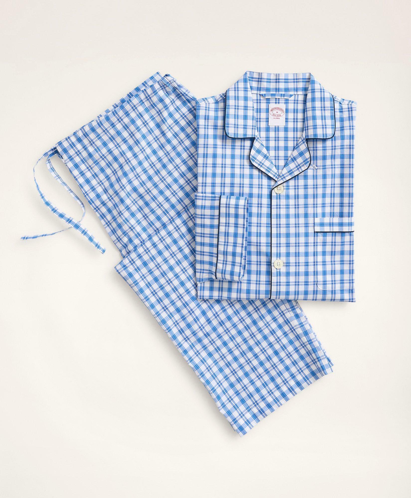 Photo: Brooks Brothers Men's Check Pajamas | Blue