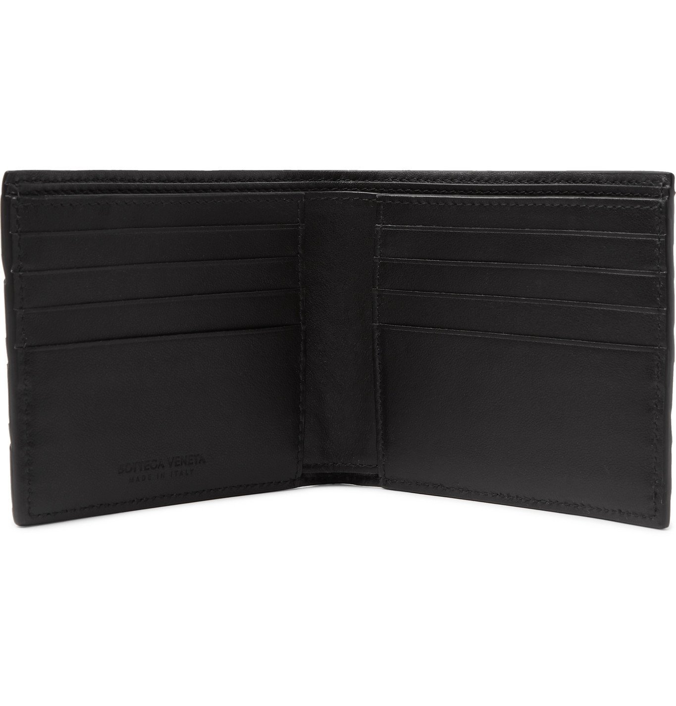 Bottega Veneta - Intrecciato Leather Billfold Wallet - Black Bottega Veneta