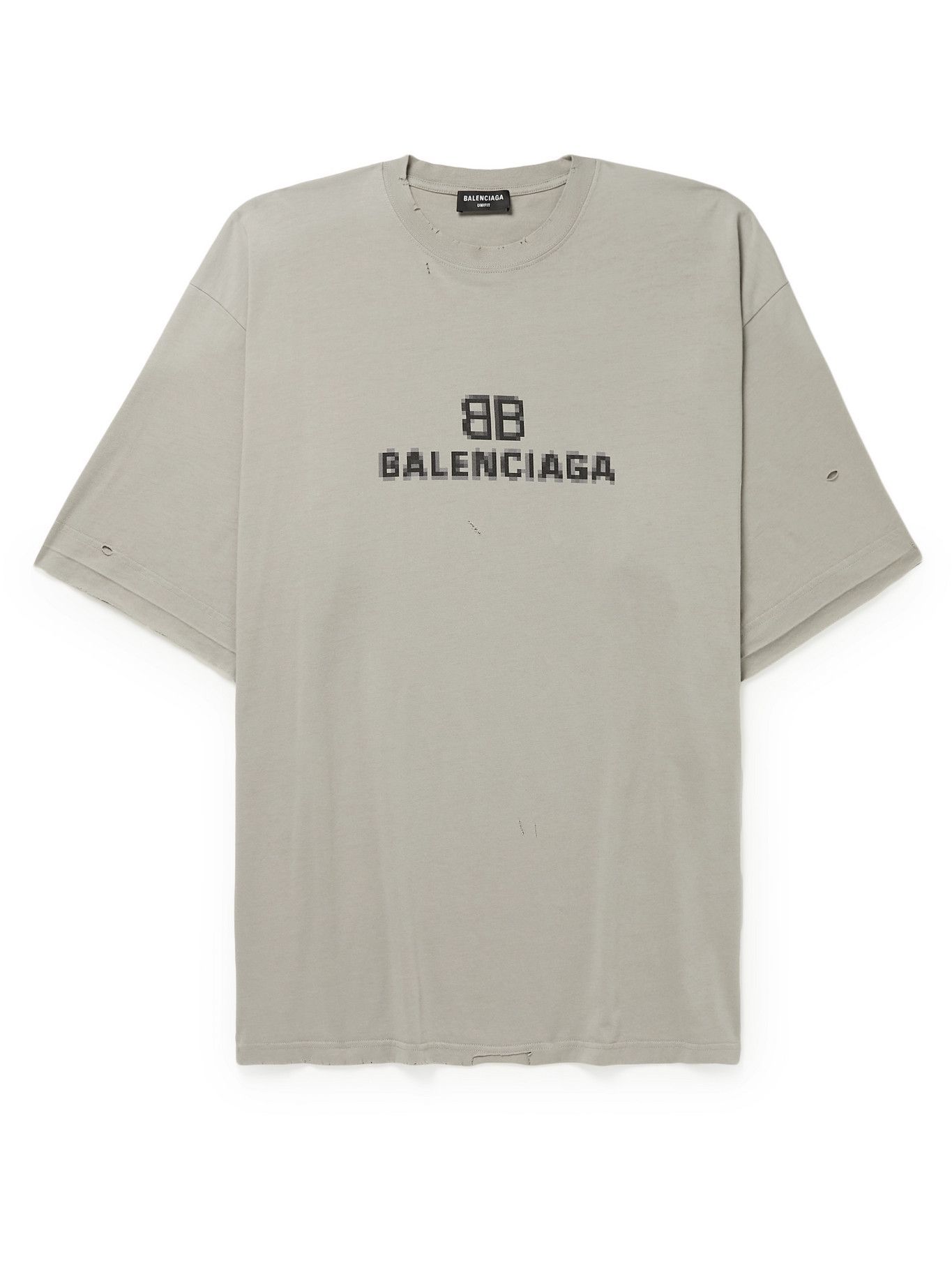 balenciaga distressed shirt