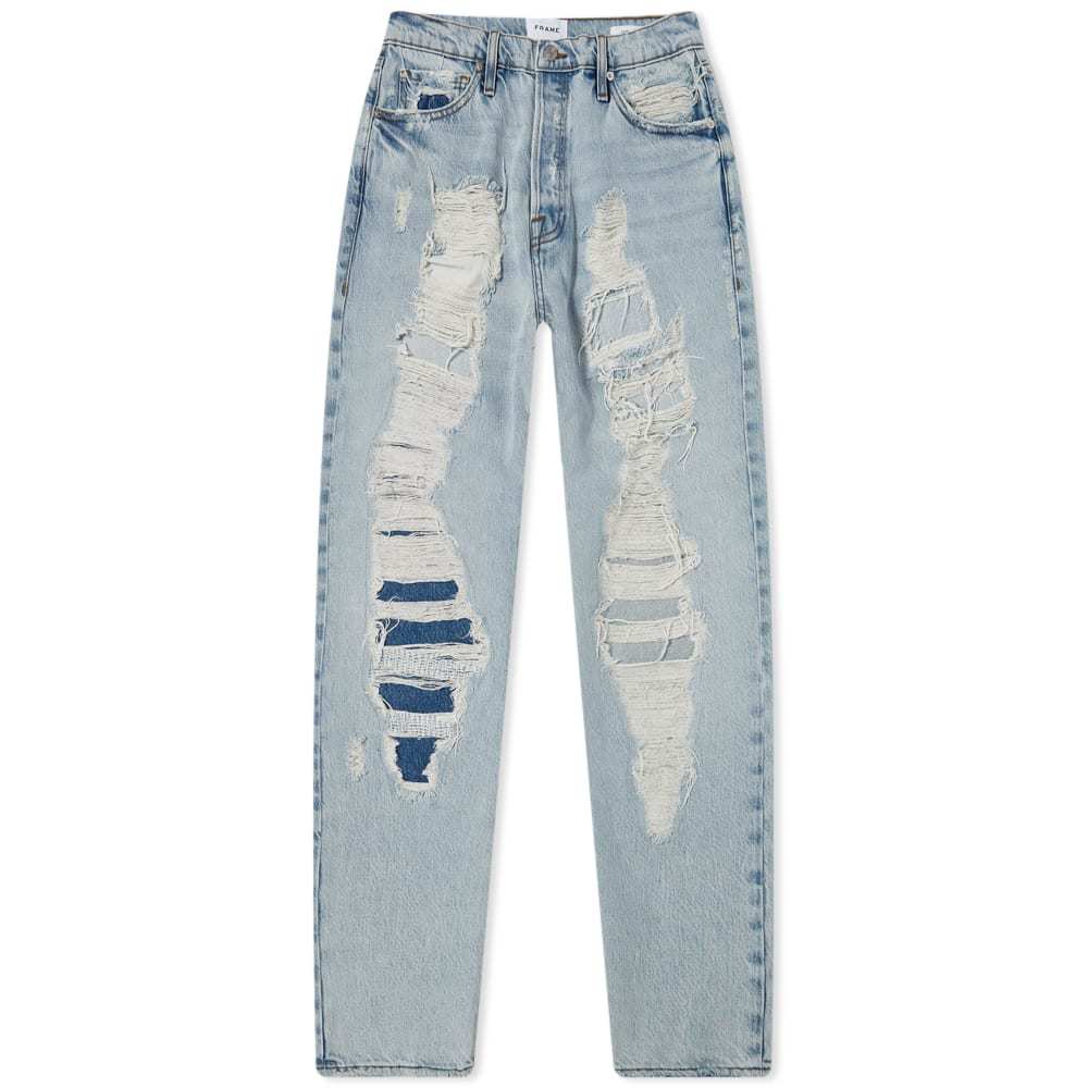 Frame Le Slouch Low Rise Distressed Jeans Frame Denim