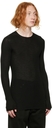 Rick Owens Black Ribbed Sweater
