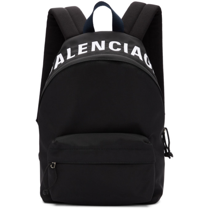 Balenciaga Black and Navy Wheel Backpack Balenciaga