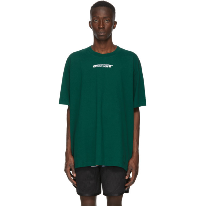 Off-White Green Hand Painters T-Shirt Off-White