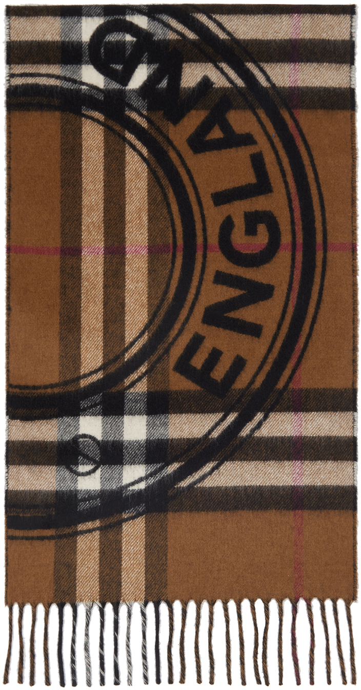 Burberry Brown Montage Scarf Burberry