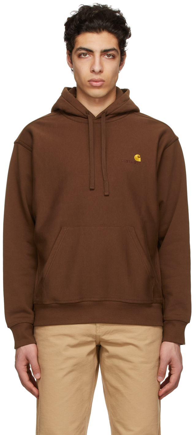 Carhartt Work In Progress Brown American Script Hoodie Carhartt WIP