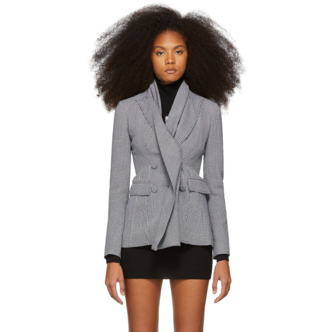 off white double breasted blazer