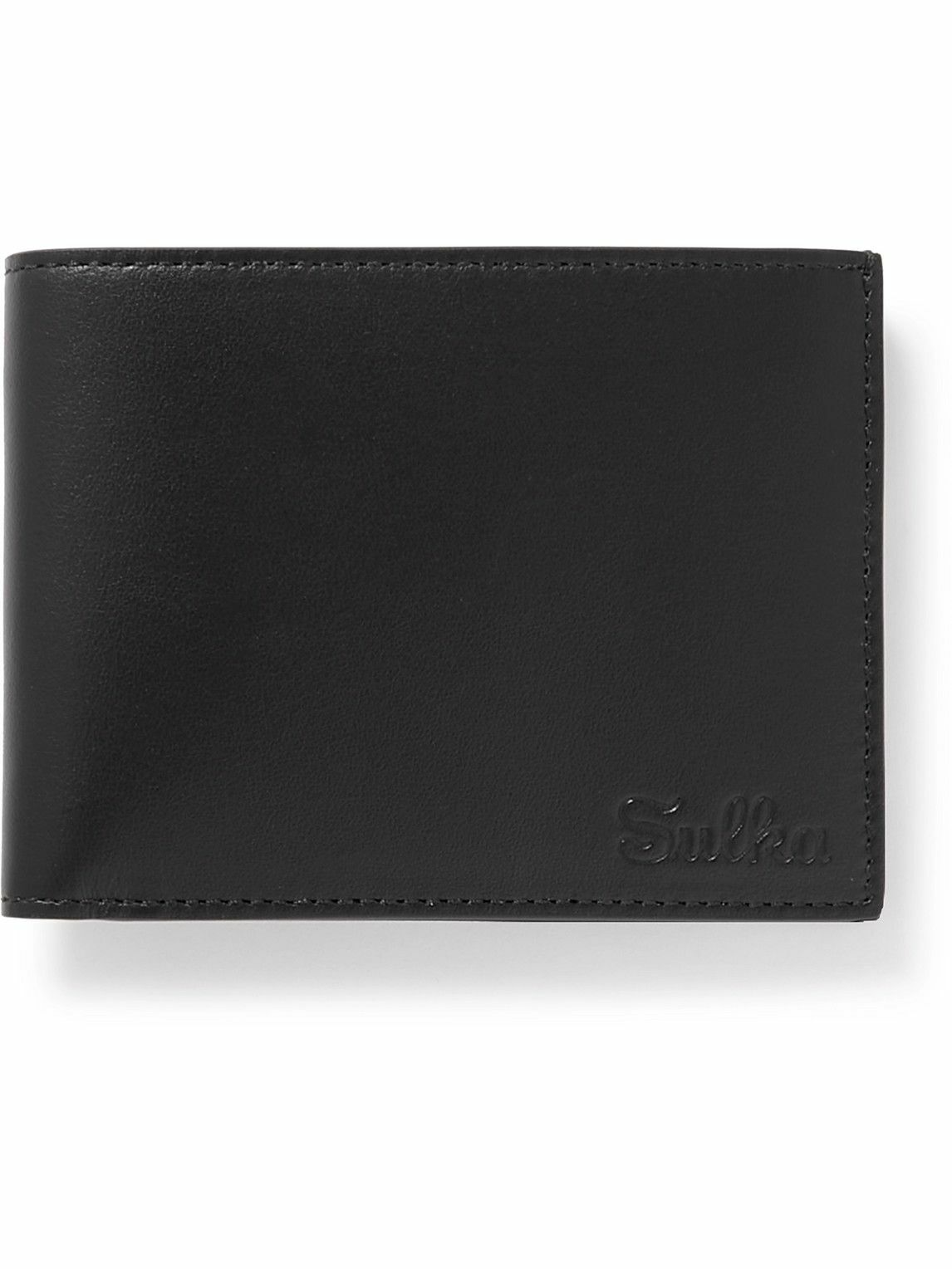 Sulka - Logo-Debossed Leather Billfold Wallet Sulka