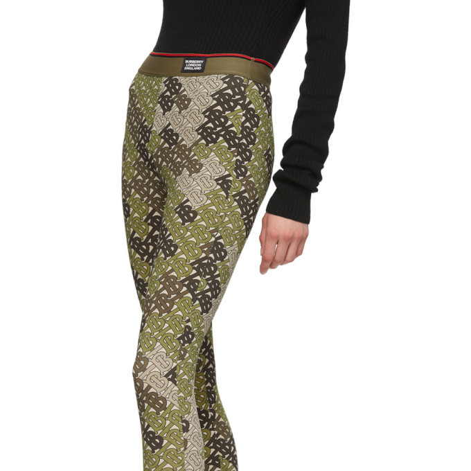 Burberry Green TB Turama Leggings Burberry