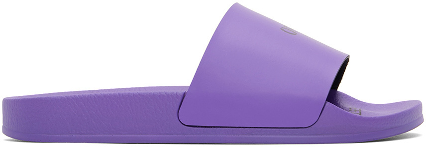 Photo: Off-White Purple Stamped Slides