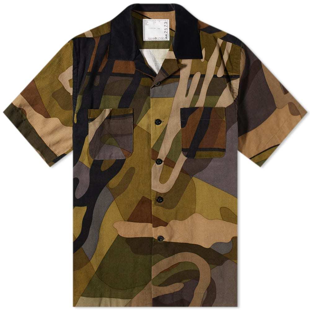 Sacai X Kaws Short Sleeve Corduroy Shirt Sacai