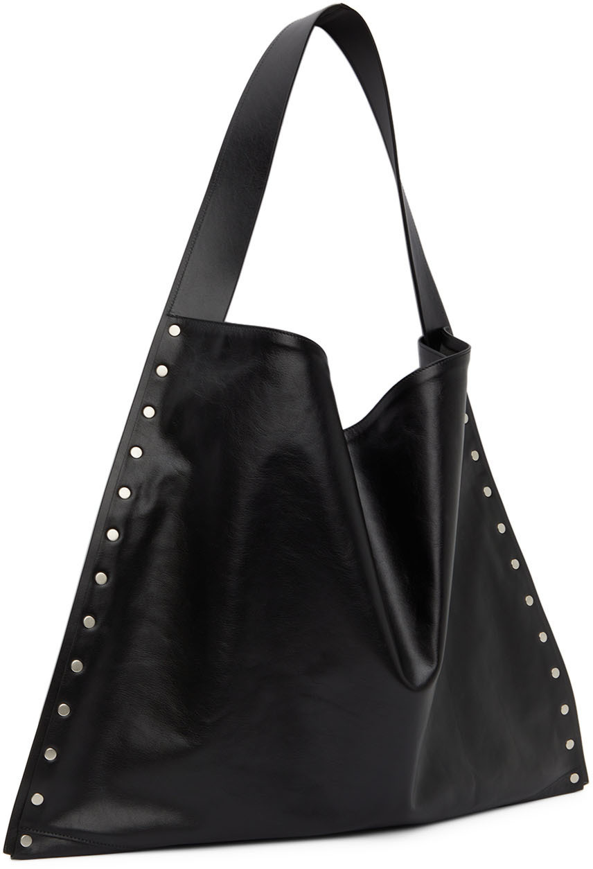 Jil Sander Black Rivet Border Tote Jil Sander