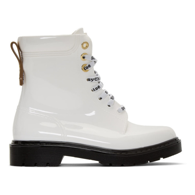 chloe boots white