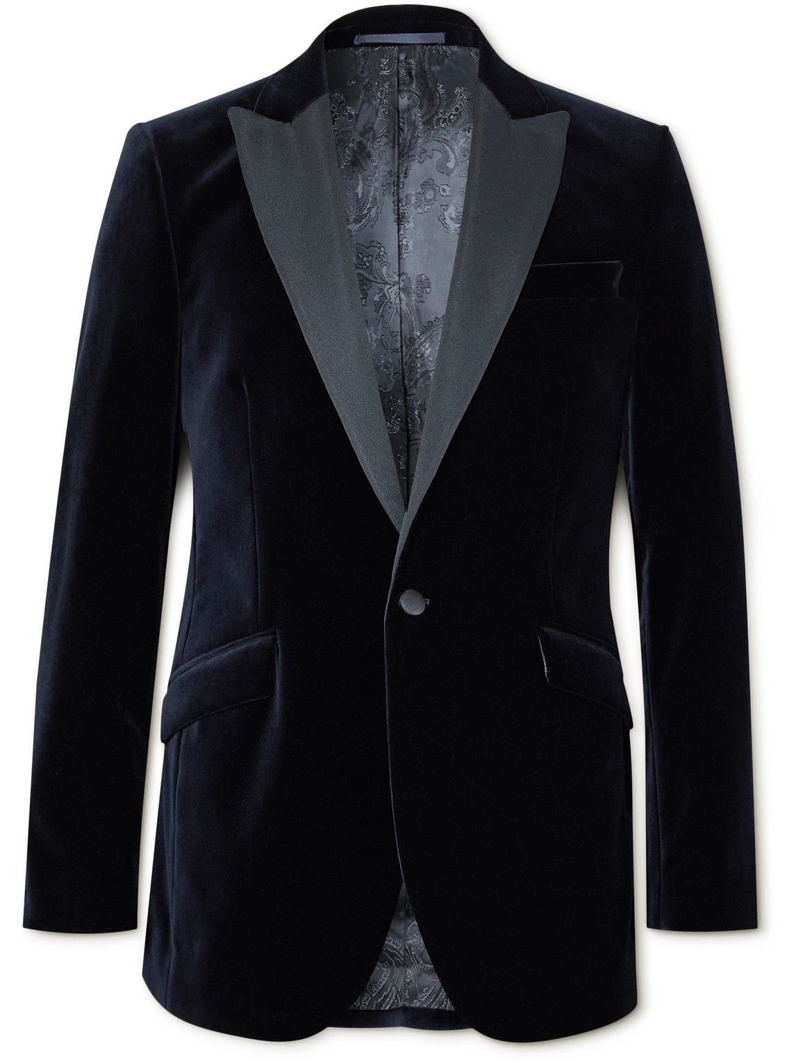 Favourbrook - Slim-Fit Grosgrain-Trimmed Cotton-Velvet Tuxedo Jacket ...