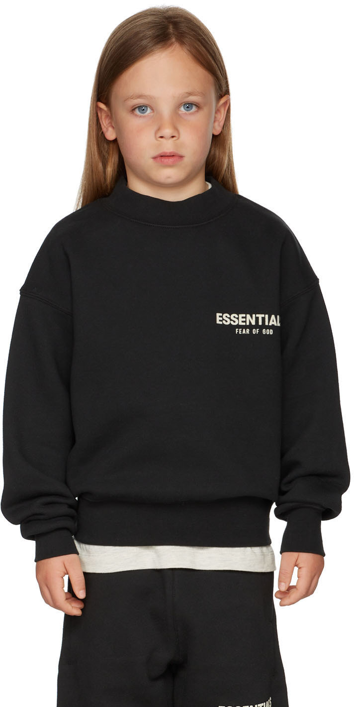 Essentials Kids Black Logo Sweatshirt Essentials