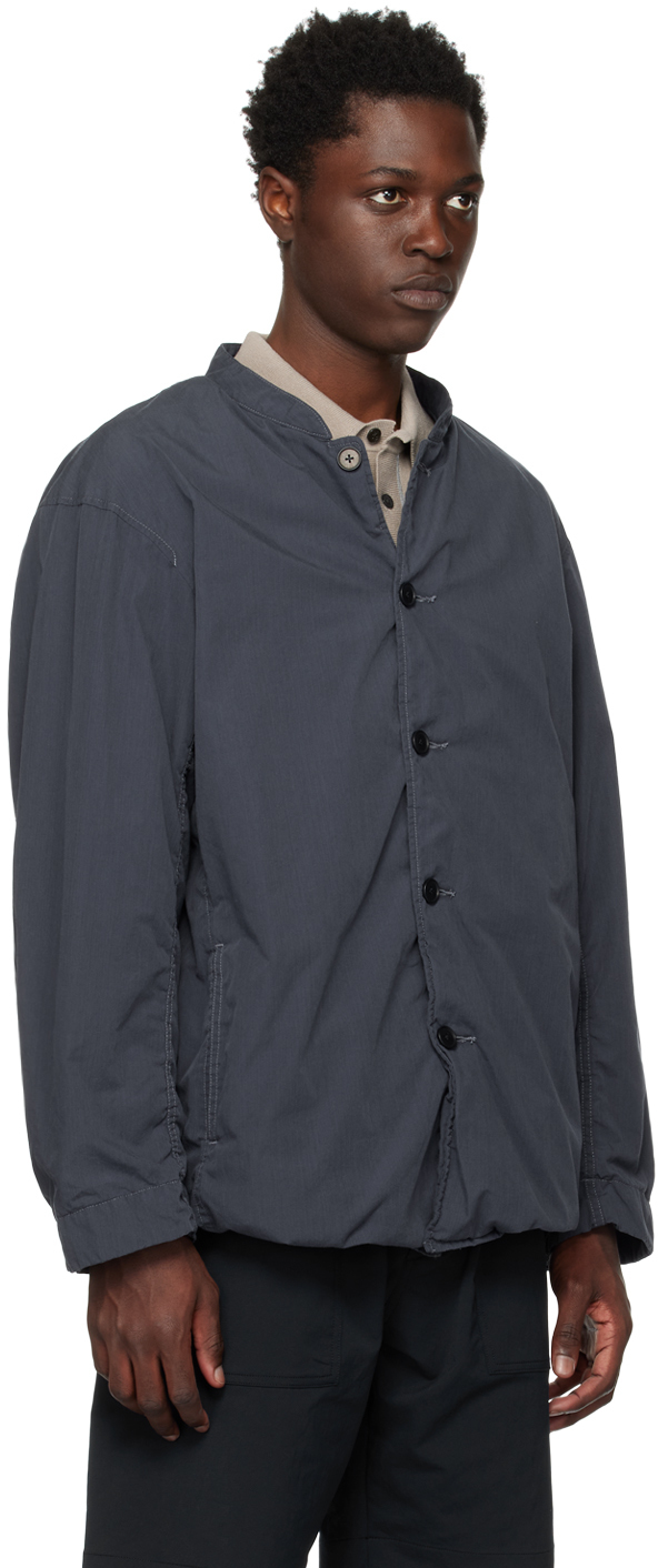 Nanamica Navy Band Collar Jacket Nanamica