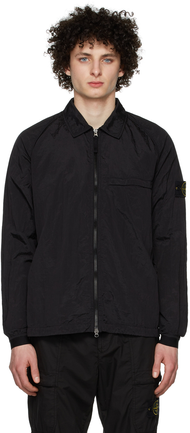 Stone Island Black Packable Jacket Stone Island