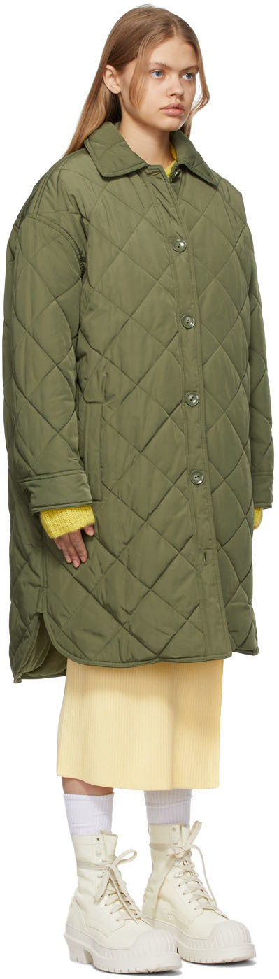 Stand Studio Khaki Ronja Quilted Coat 