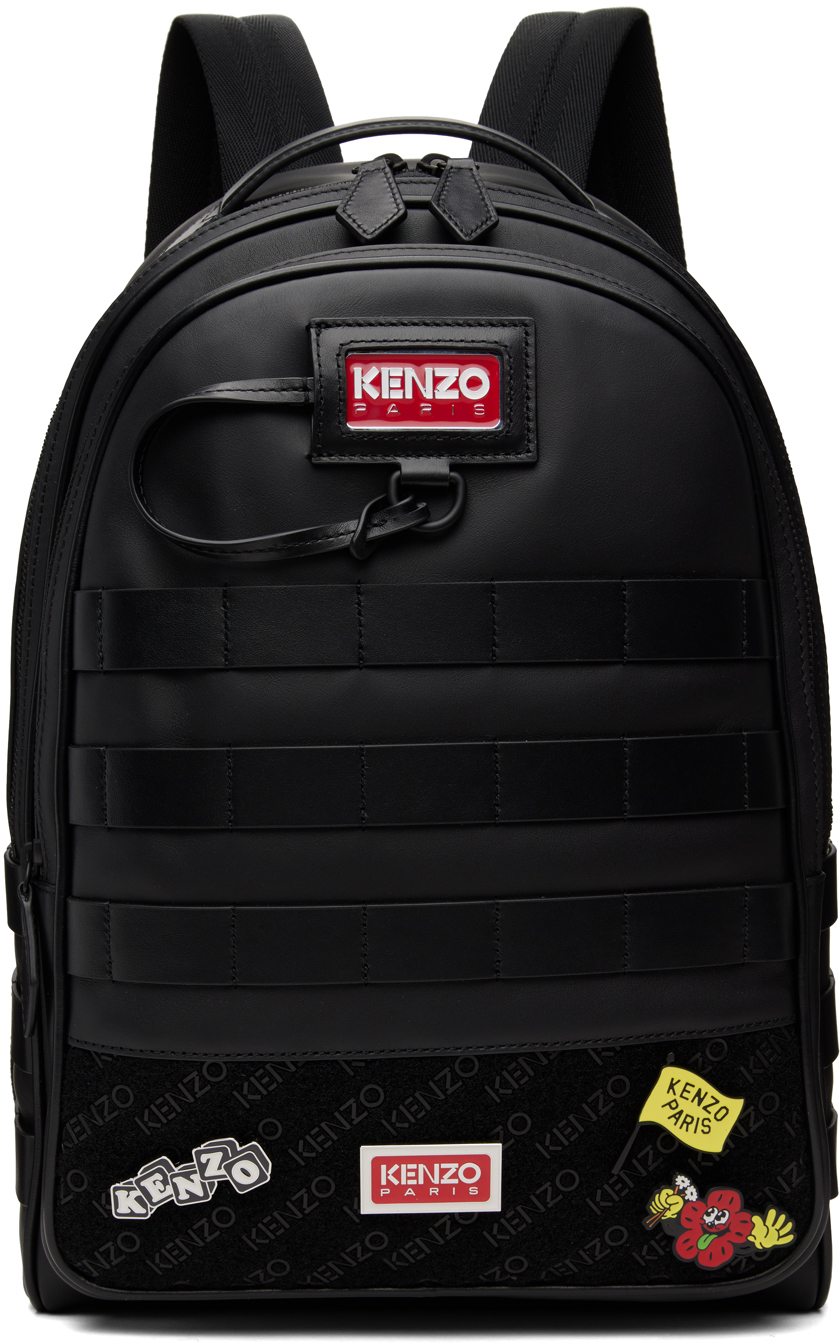 Kenzo Black Logo Backpack Kenzo
