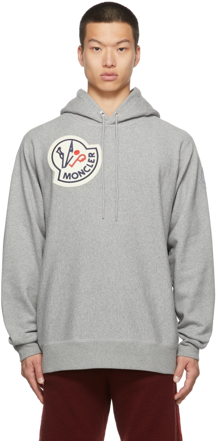 moncler large logo hoodie