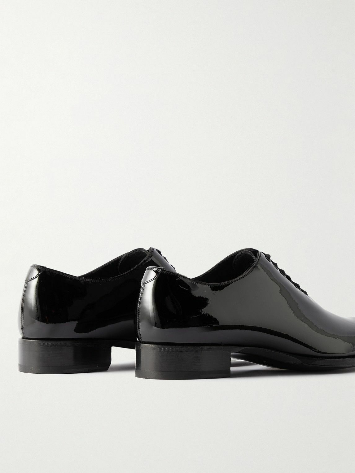 TOM FORD - Elkan Whole-Cut Patent-Leather Oxford Shoes - Black TOM FORD