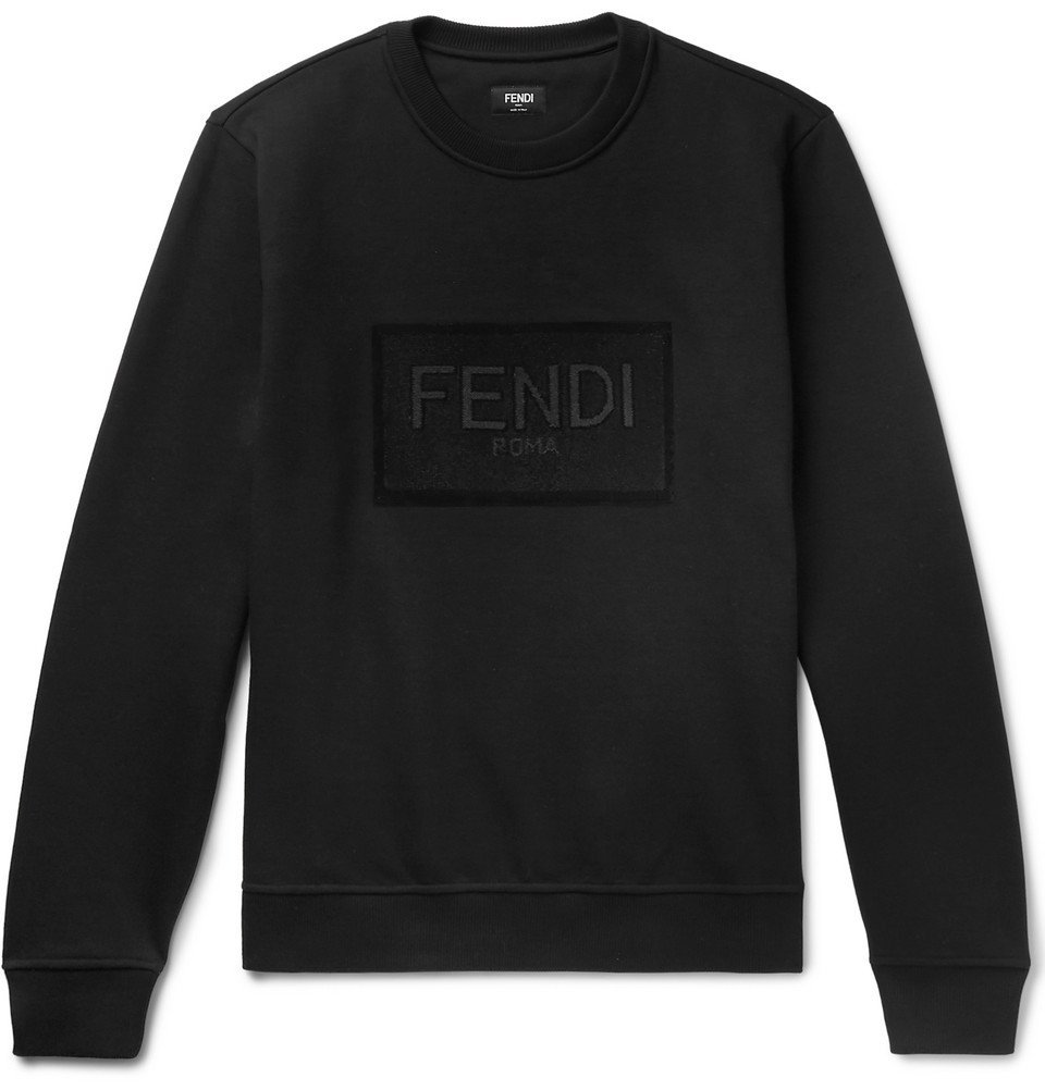 Fendi - Logo-Embellished Fleece-Back 